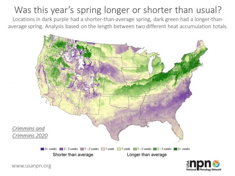 Seasonal story on spring 2020 length